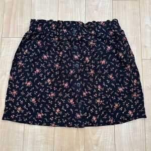 Madewell stretch waist floral mini skirt